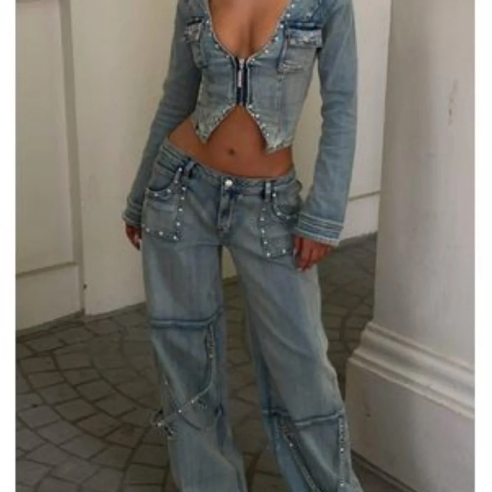 Outcast RANDI LONG SLEEVE TOP DENIM XXS - Picture 8 of 11